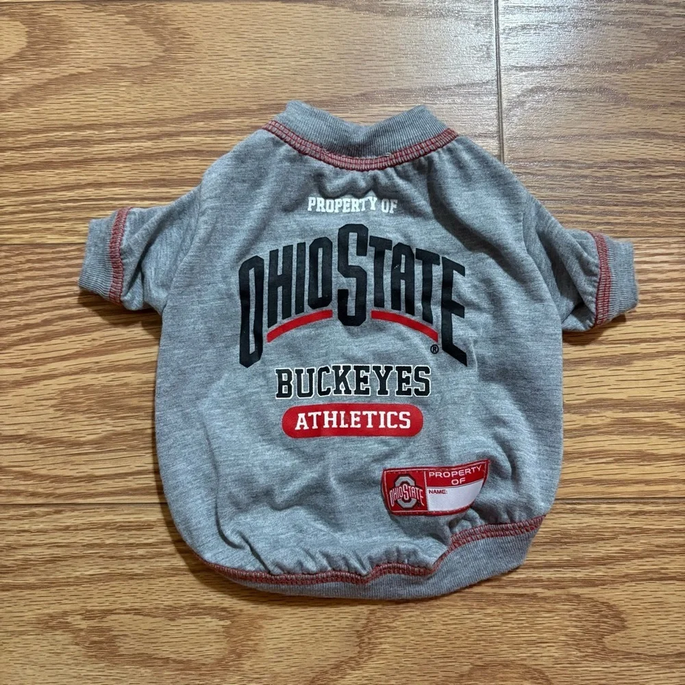 NCAA OSU Ohio State Buckeyes Pet Life Dog Shirt XS